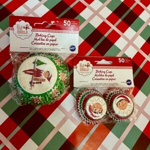 Official Elf on the Shelf Baking Cups -
50 mini size 
50 standard size